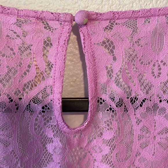 Free People About That Mini Lace Dress In Iris Combo Lilac - Picture 4 of 8